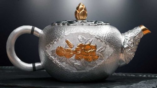 Yongxing Pure Silver S999 Handmade Teapots