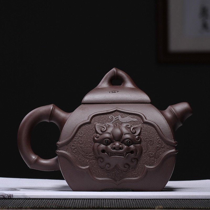 Lion Head Zisha Clay Vintage Teapot 1